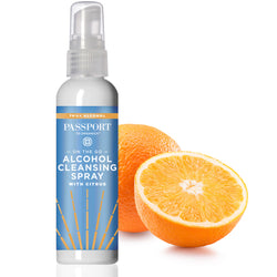 ON THE GO – 70% ALCOHOL CLEANSING SPRAY WITH CITRUS